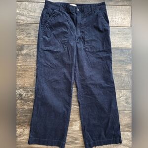 Weatherproof Women's Navy Dark Blue Corduroy Flare Pants Size 10
